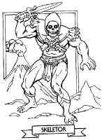 a coloring page of he-man and the masters of the universe